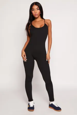 Activewear Scoop Neck Cami Catsuit