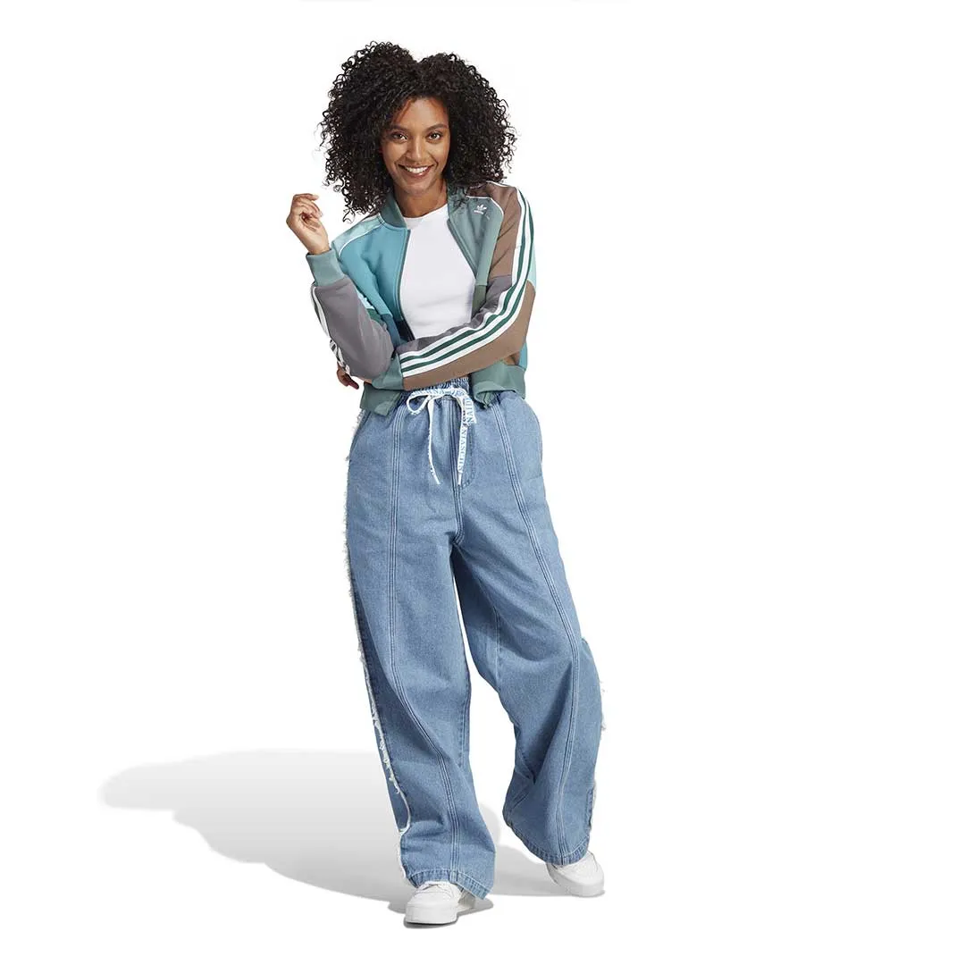 adidas - Women's adidas Originals x Kseniaschnaider Denim Frayed Jeans (II5704)