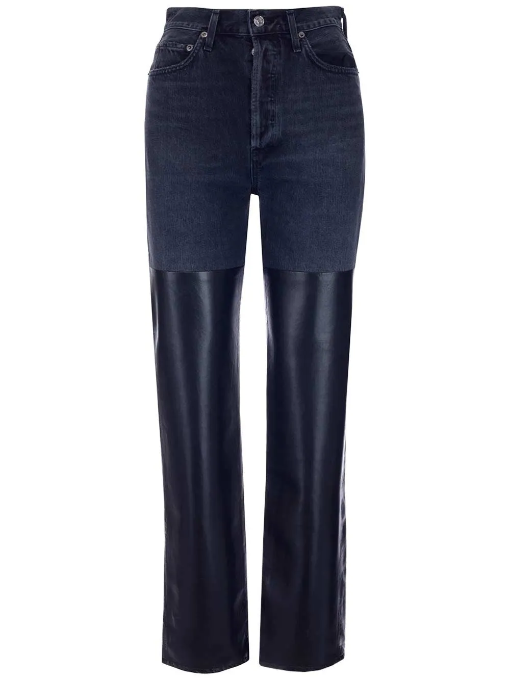 AGOLDE High Waisted Panelled Jeans