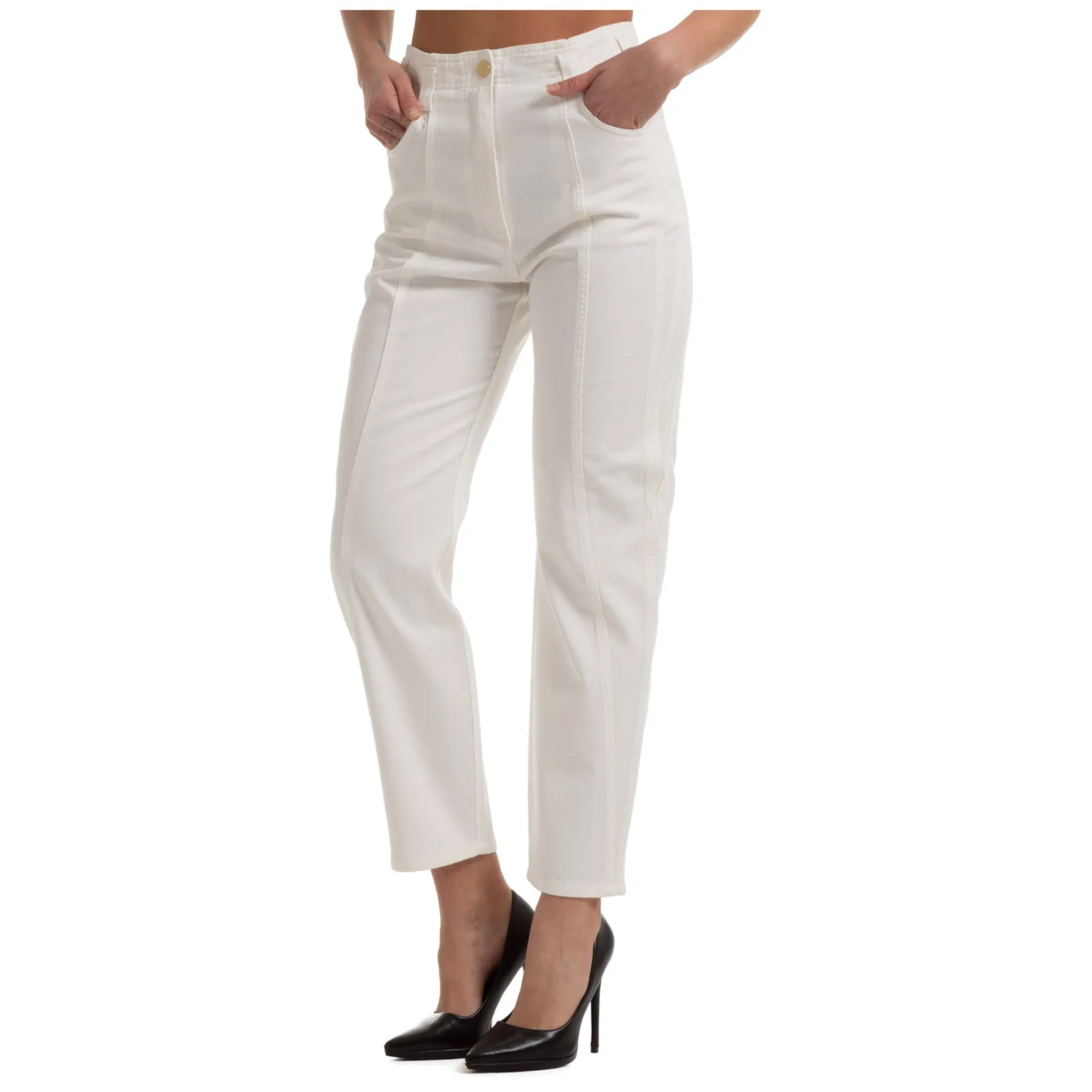 Alberta Ferretti High Waisted Boyfriend Jeans
