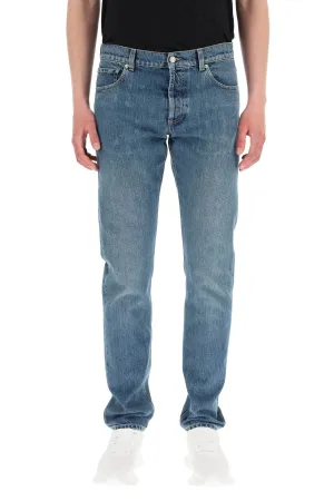 Alexander McQueen Low-Rise Logo Embroidered Jeans
