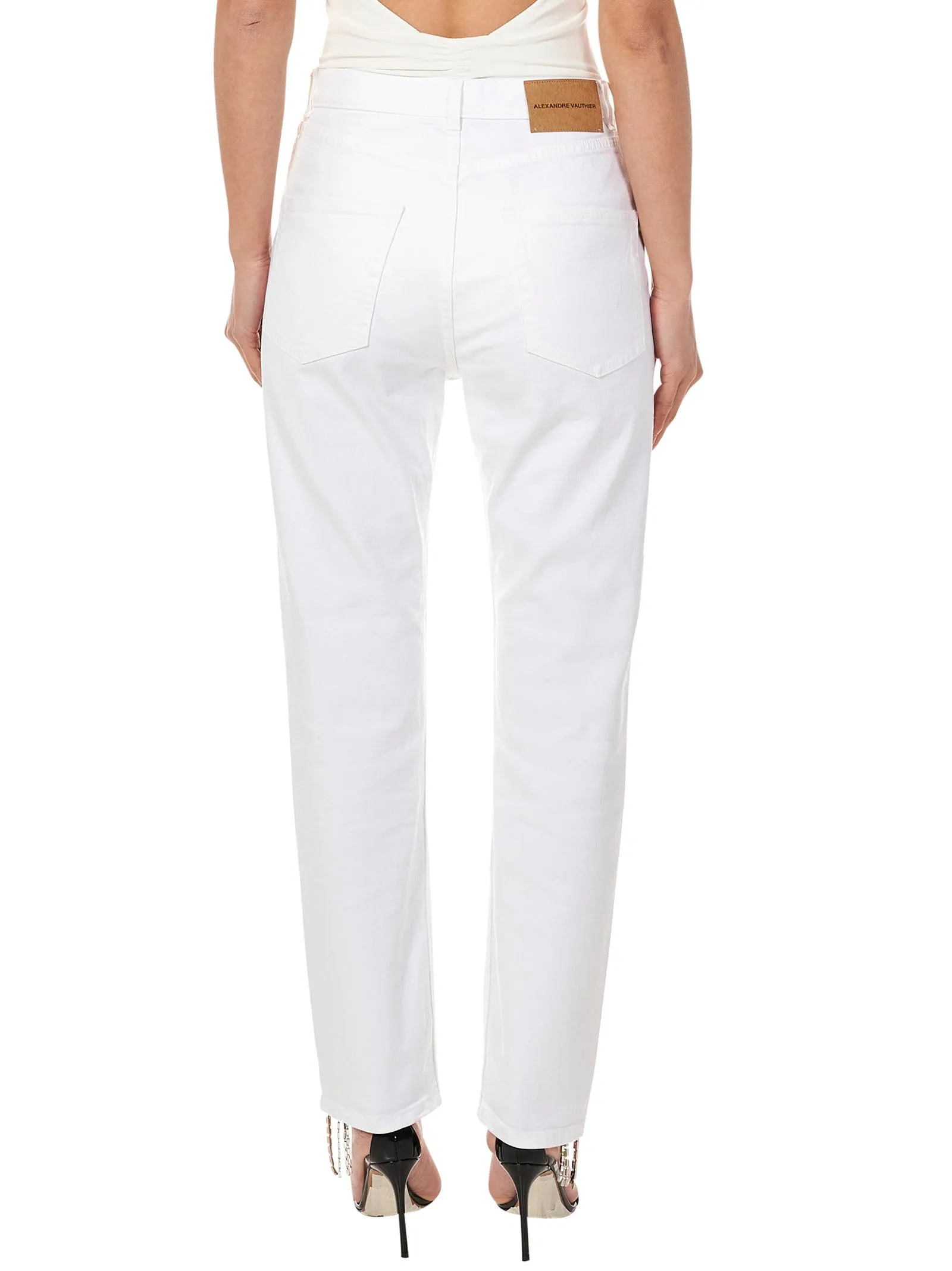 Alexandre Vauthier High-Rise Straight Leg Jeans