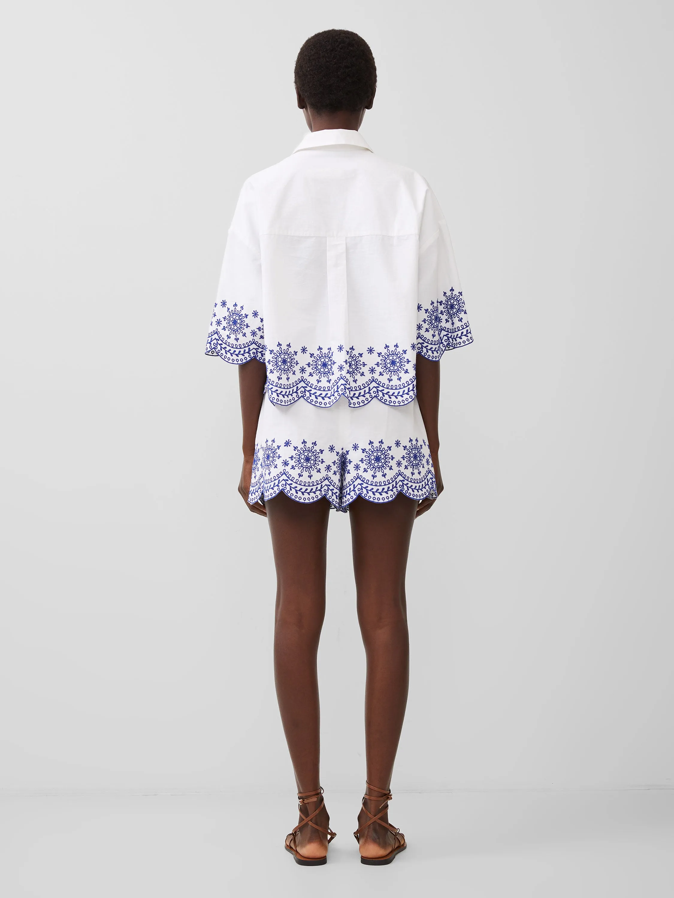 Alissa Cotton Embroidered Shorts