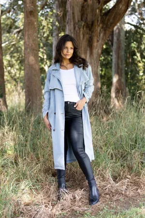 All About Eve Rio Trench Coat Light Blue