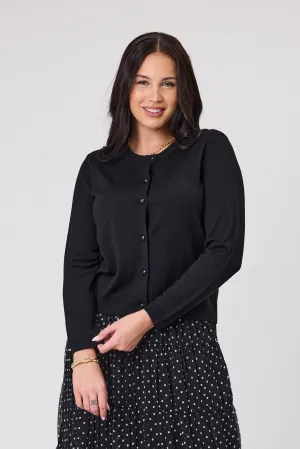 Alpine by Shine On Quebec Rib Detail Cardigan Black