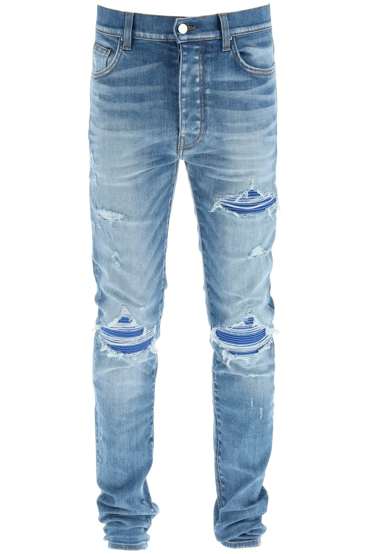 Amiri Ripped Mid-Rise Slim Fit Jeans