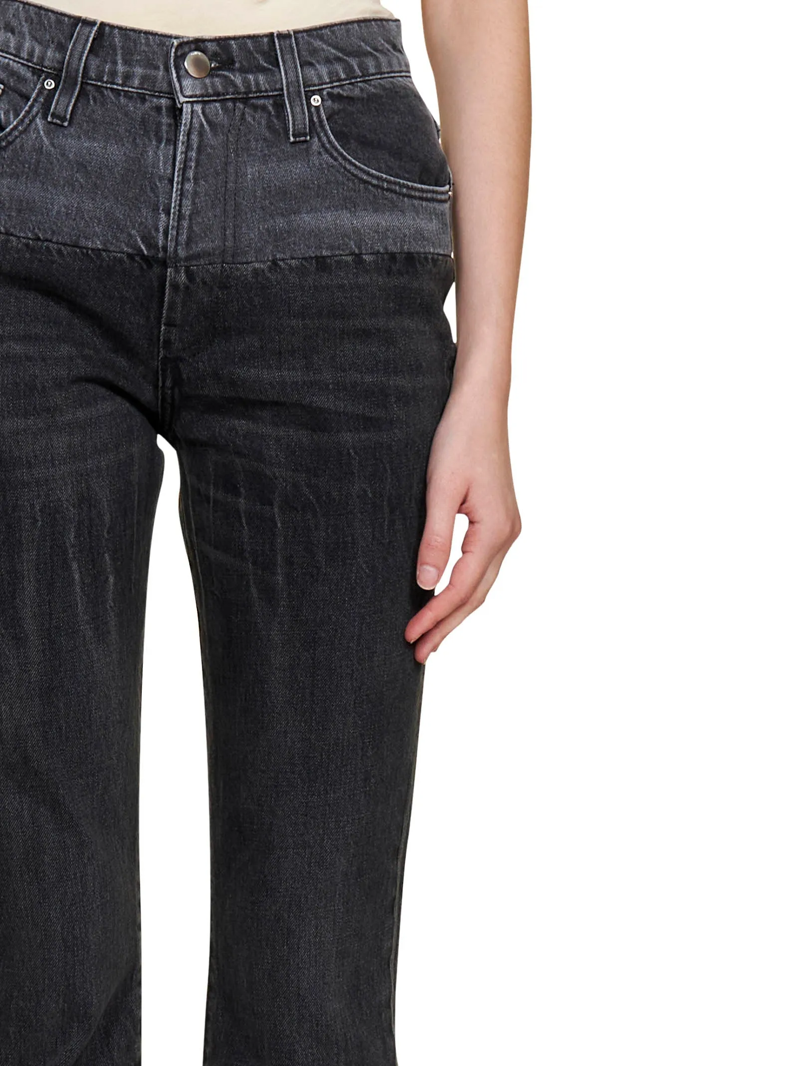 Amiri Two-Tone Straight Leg Jeans