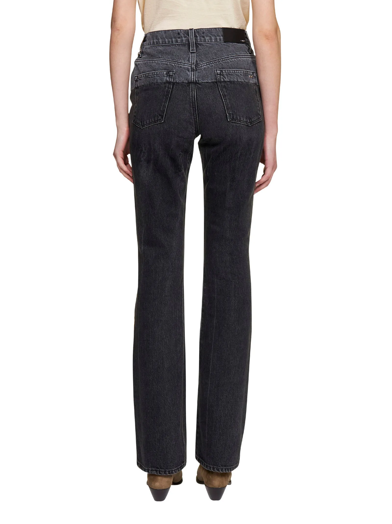 Amiri Two-Tone Straight Leg Jeans