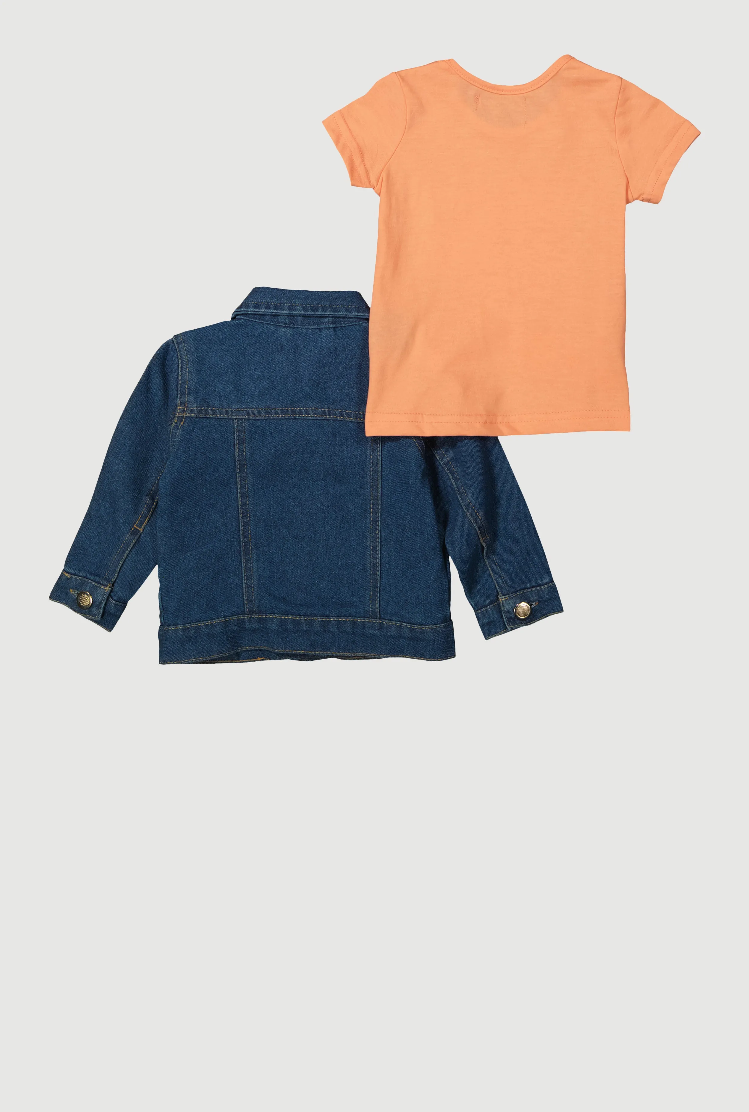 Baby Girls 12-24M Jean Jacket and Graphic Tee