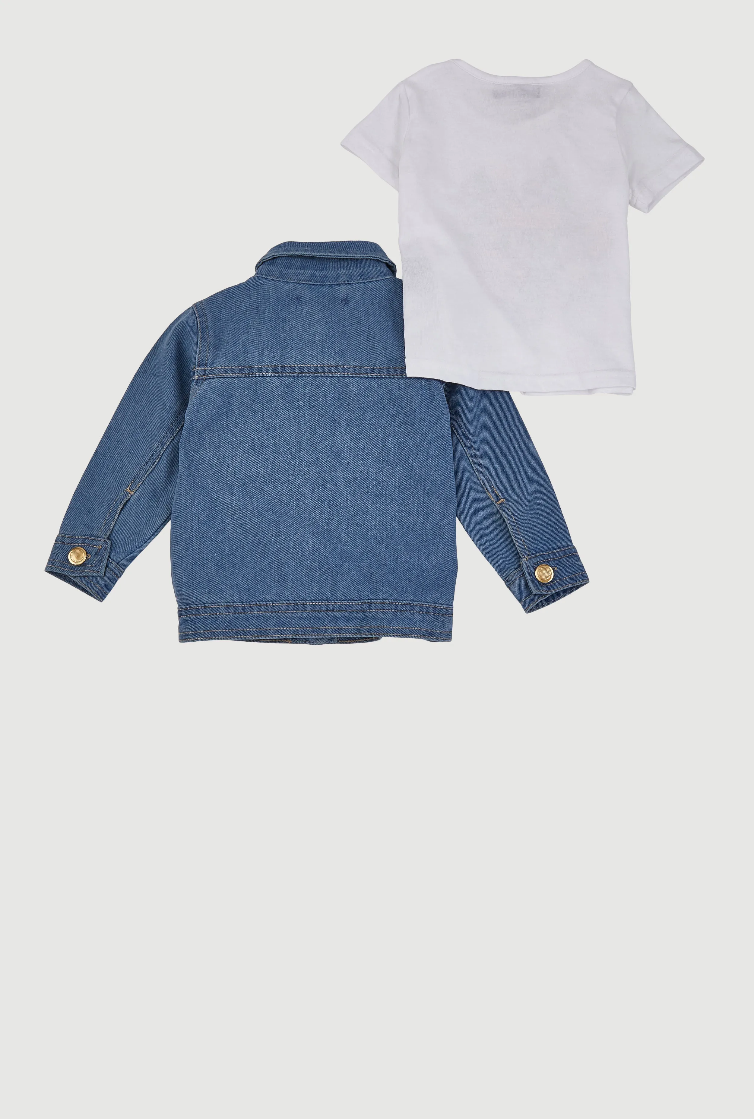 Baby Girls 12-24M Love Graphic Top and Denim Jacket