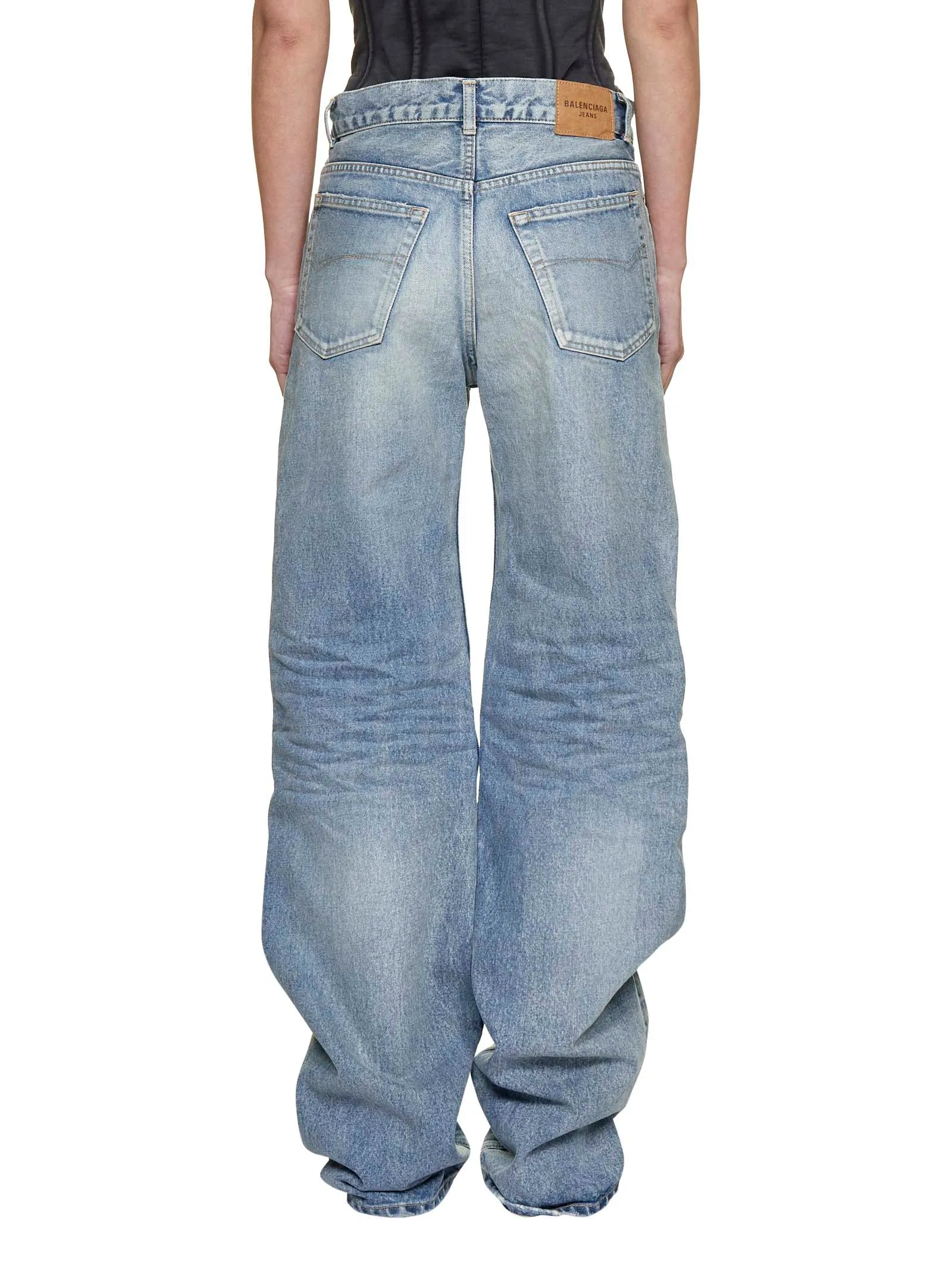Balenciaga Mid-Waisted Straight Leg Jeans