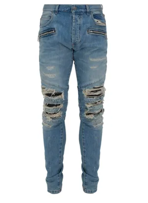 Balmain Distressed High Waist Jeans