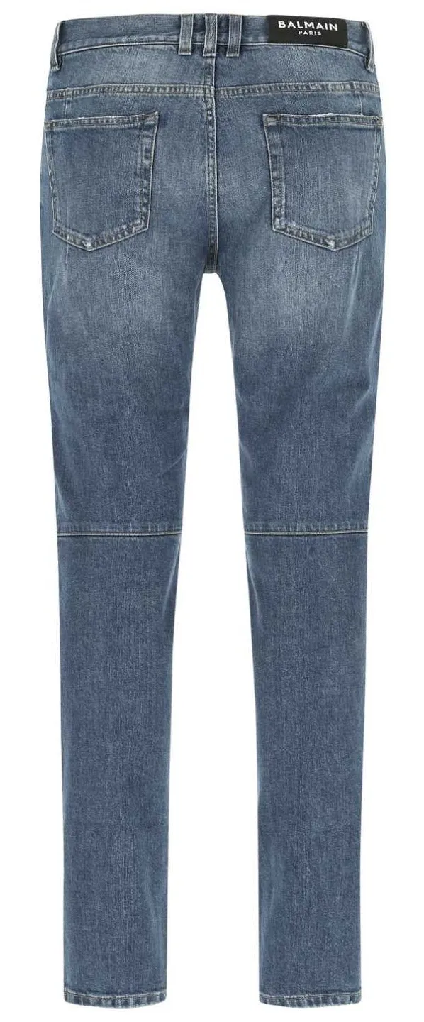 Balmain Panelled Slim Cut Jeans