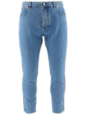 Balmain Straight Leg Cropped Jeans