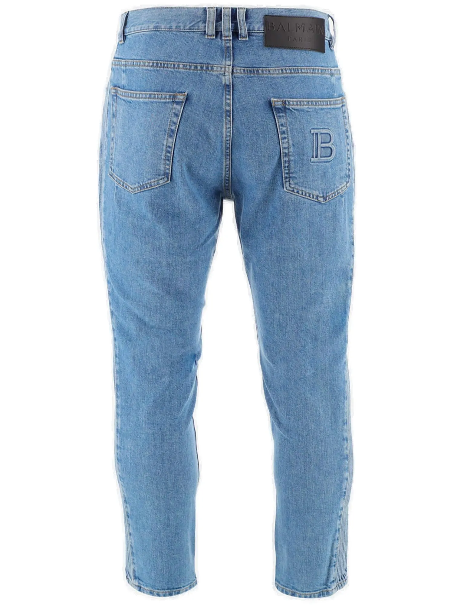 Balmain Straight Leg Cropped Jeans