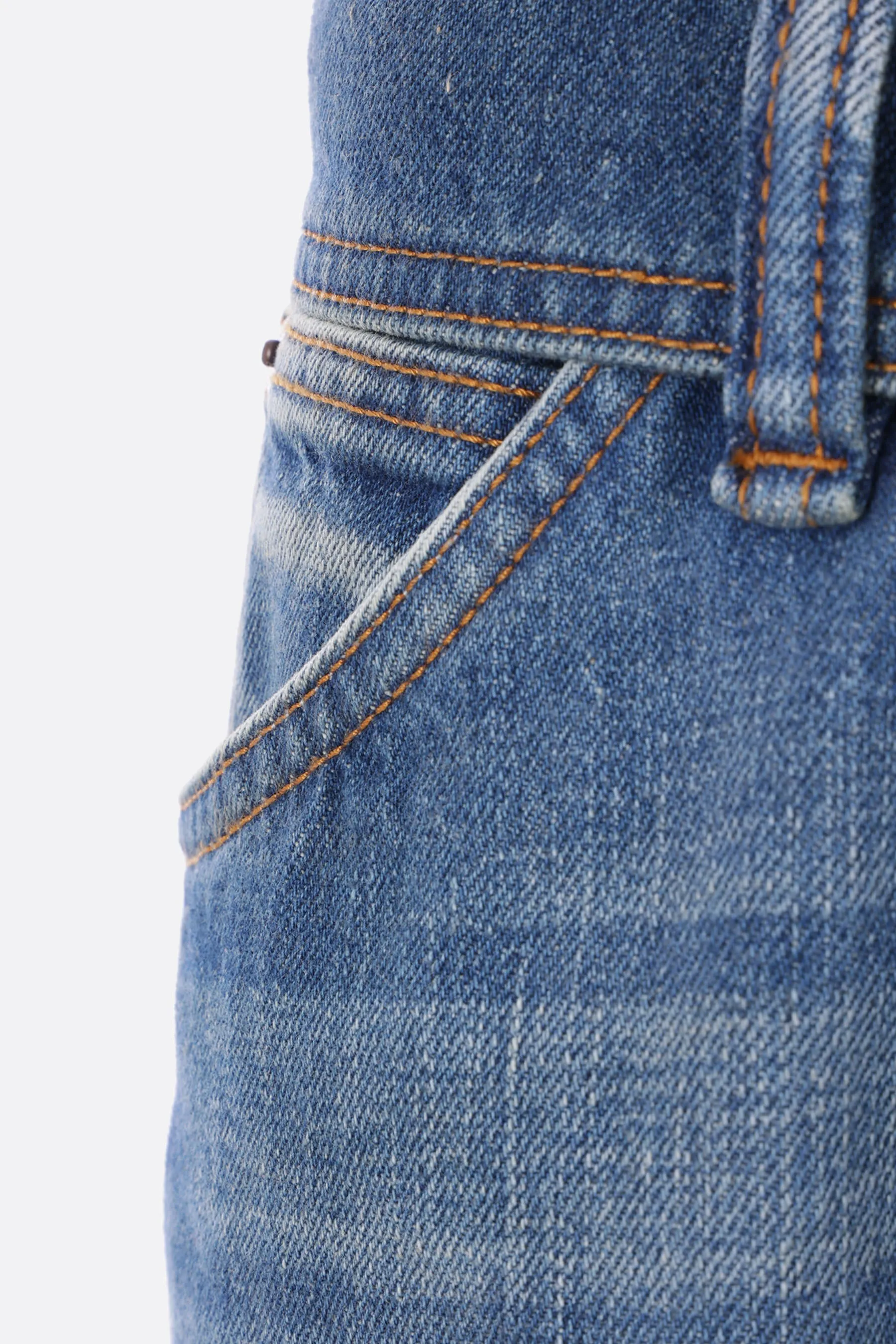 belted denim jeans