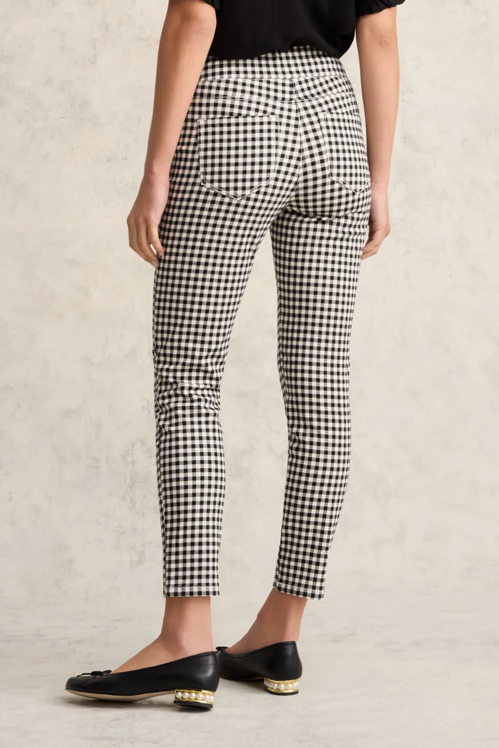 Bengajean® 7/8th Skinny Leg - Black & Ecru Gingham