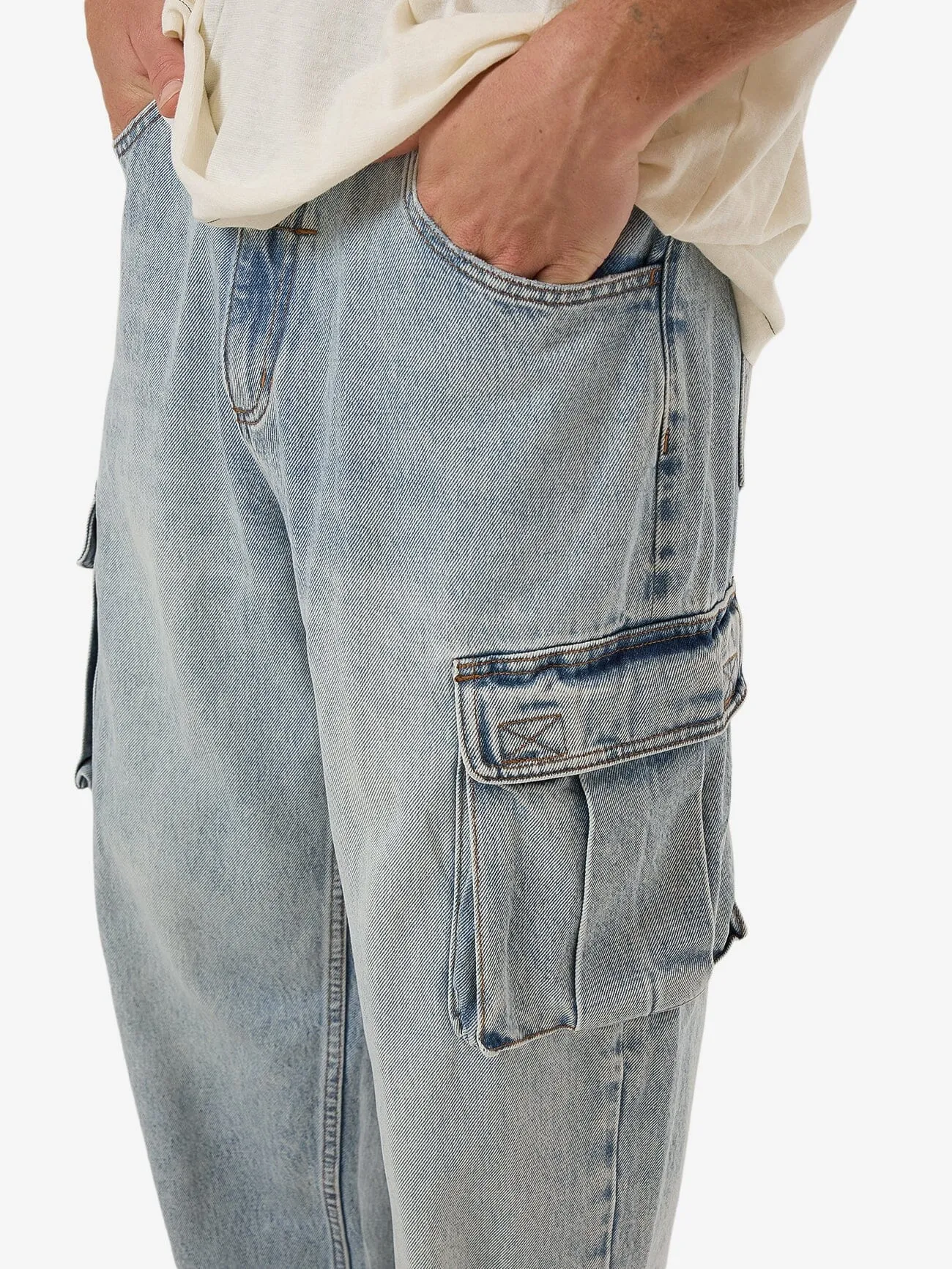 Big Slacker Denim Cargo Jean - Tainted Blue