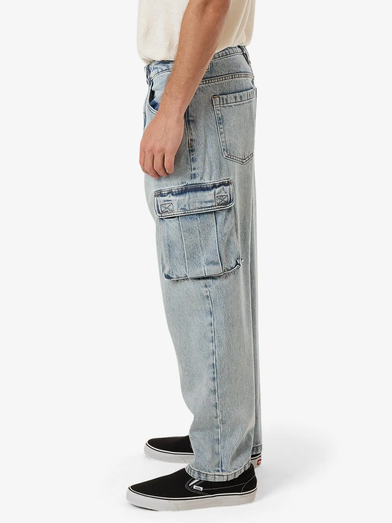Big Slacker Denim Cargo Jean - Tainted Blue