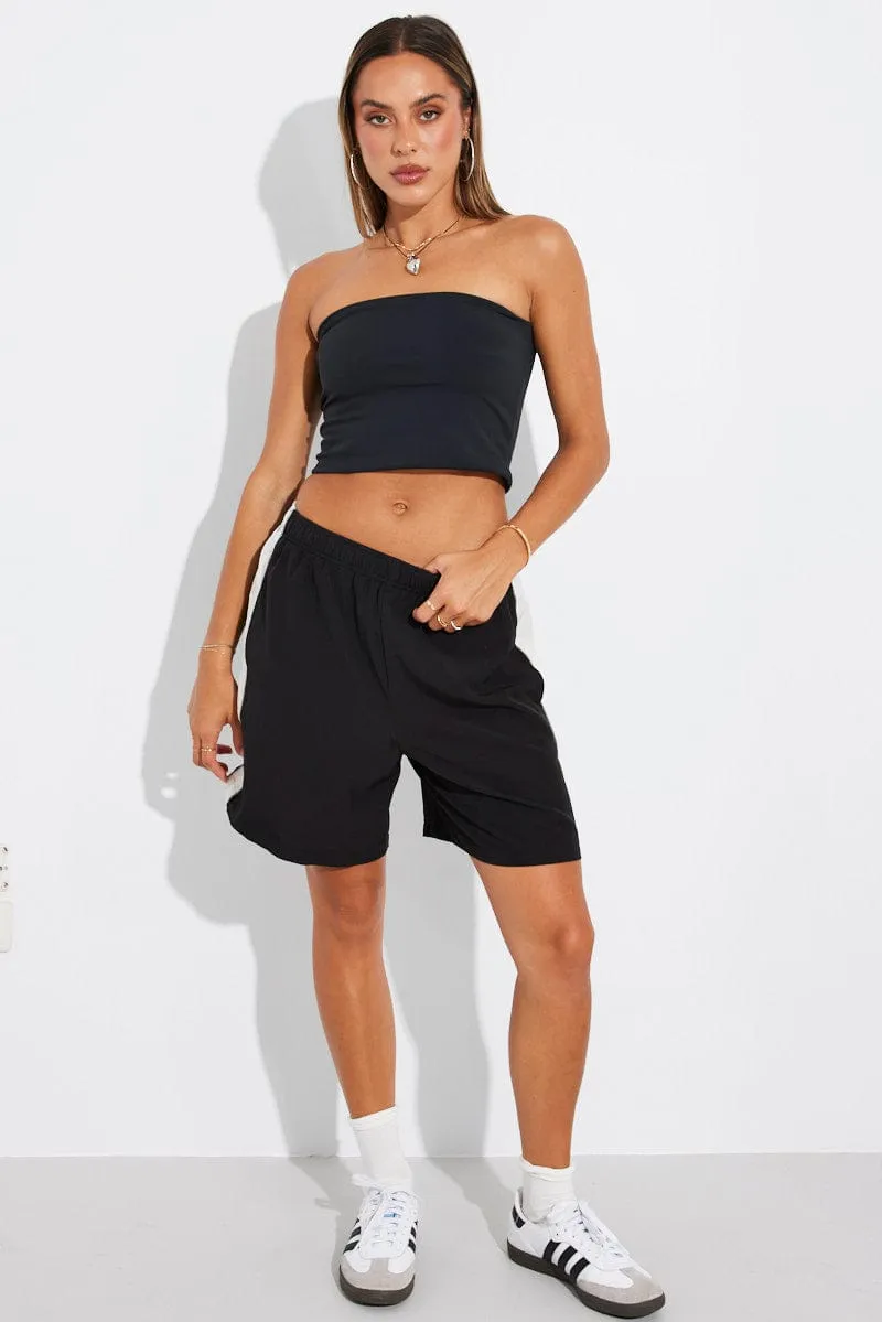 Black Baggy Basketball Shorts