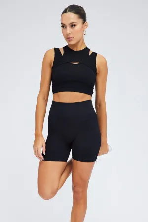 Black Bike Shorts Seamless