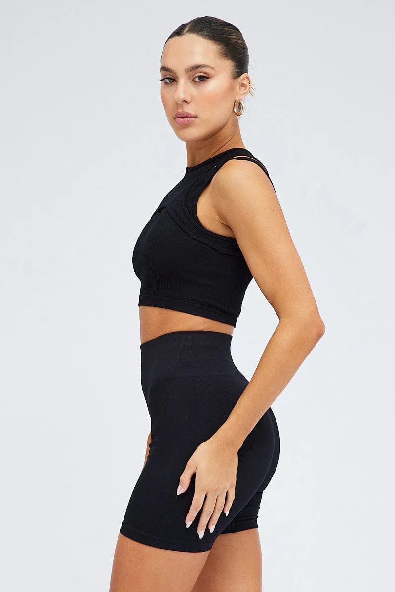 Black Bike Shorts Seamless