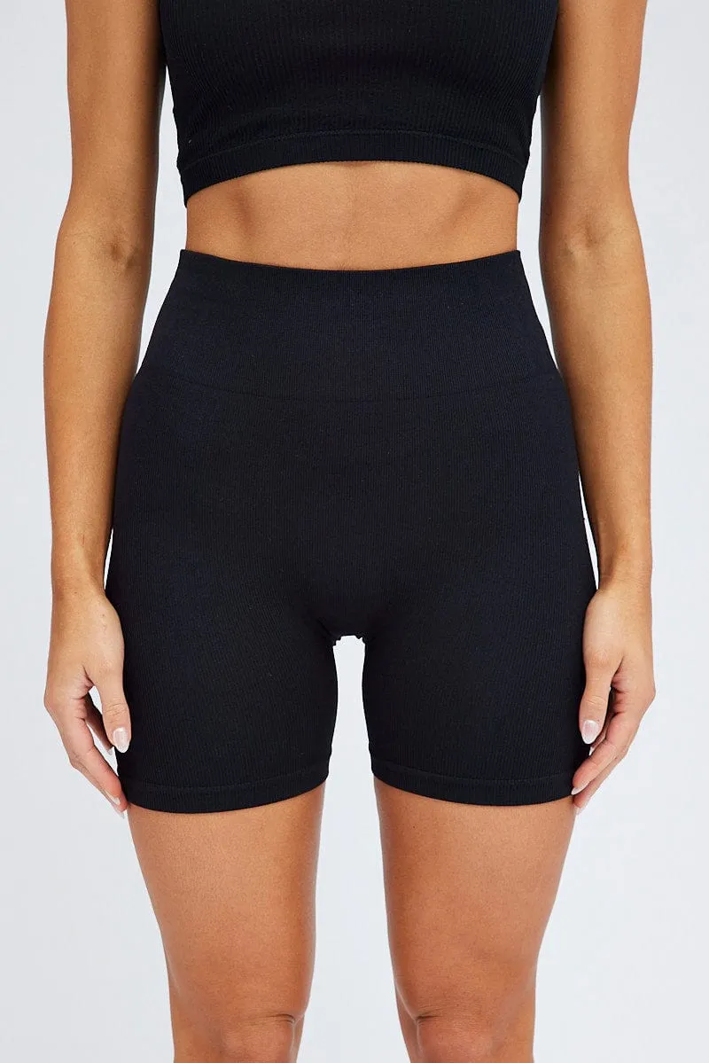 Black Bike Shorts Seamless