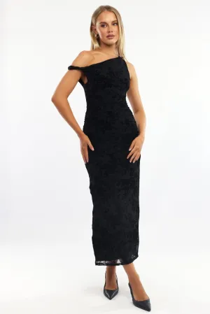 Black Bodycon Dress Burnout