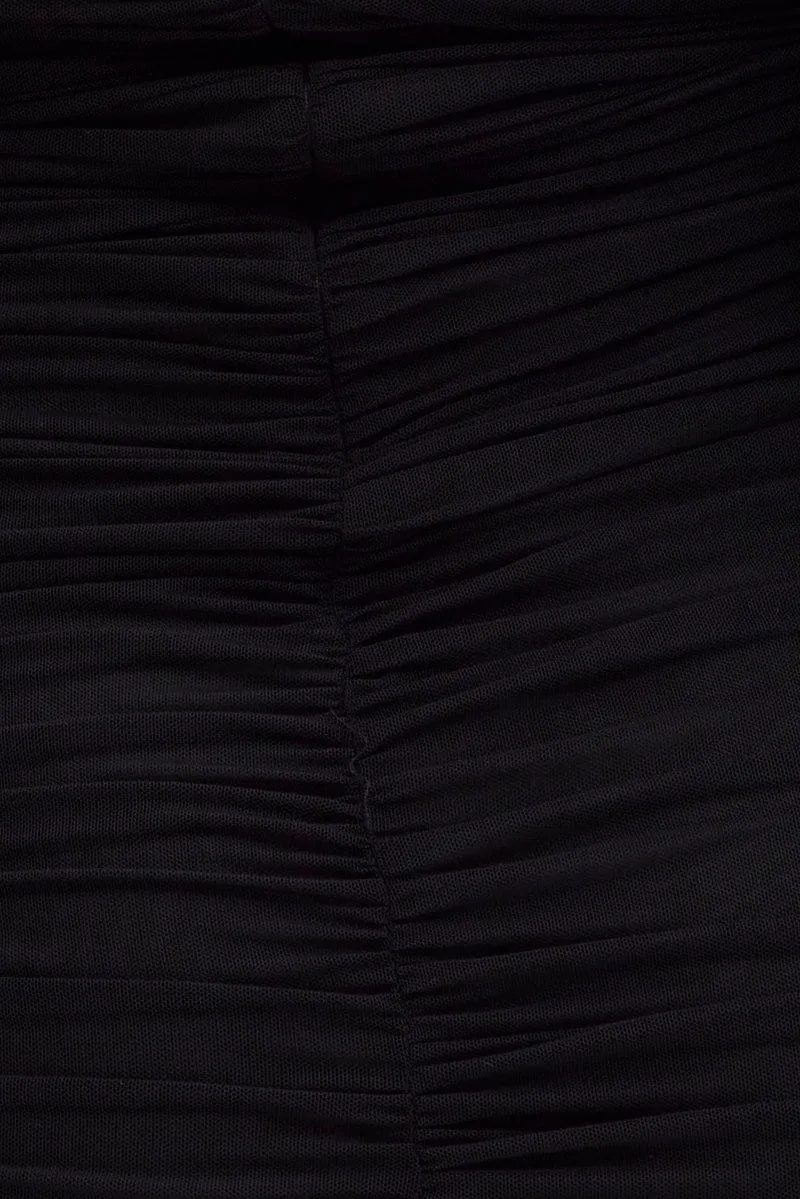 Black Bodycon Mini Dress Side Keyhole
