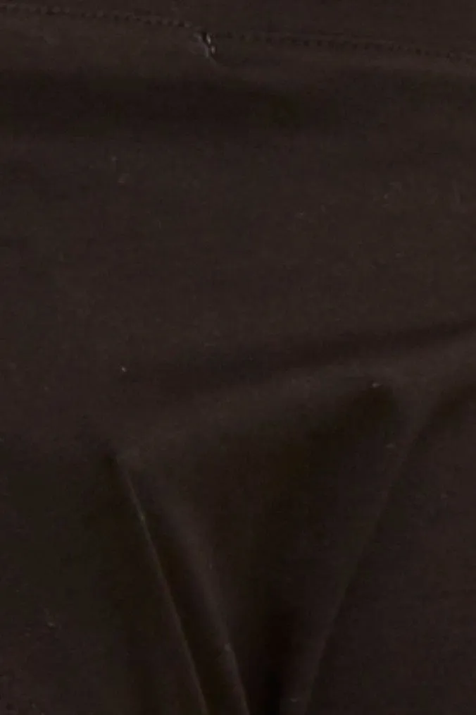 Black Cheeky Brief V Front Cotton Stretch