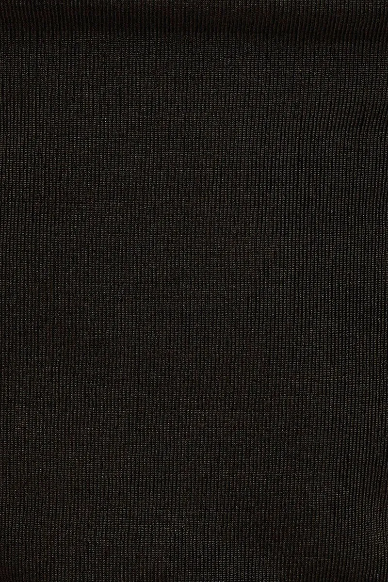 Black Cowl Neck Scarf Hem Cami Top