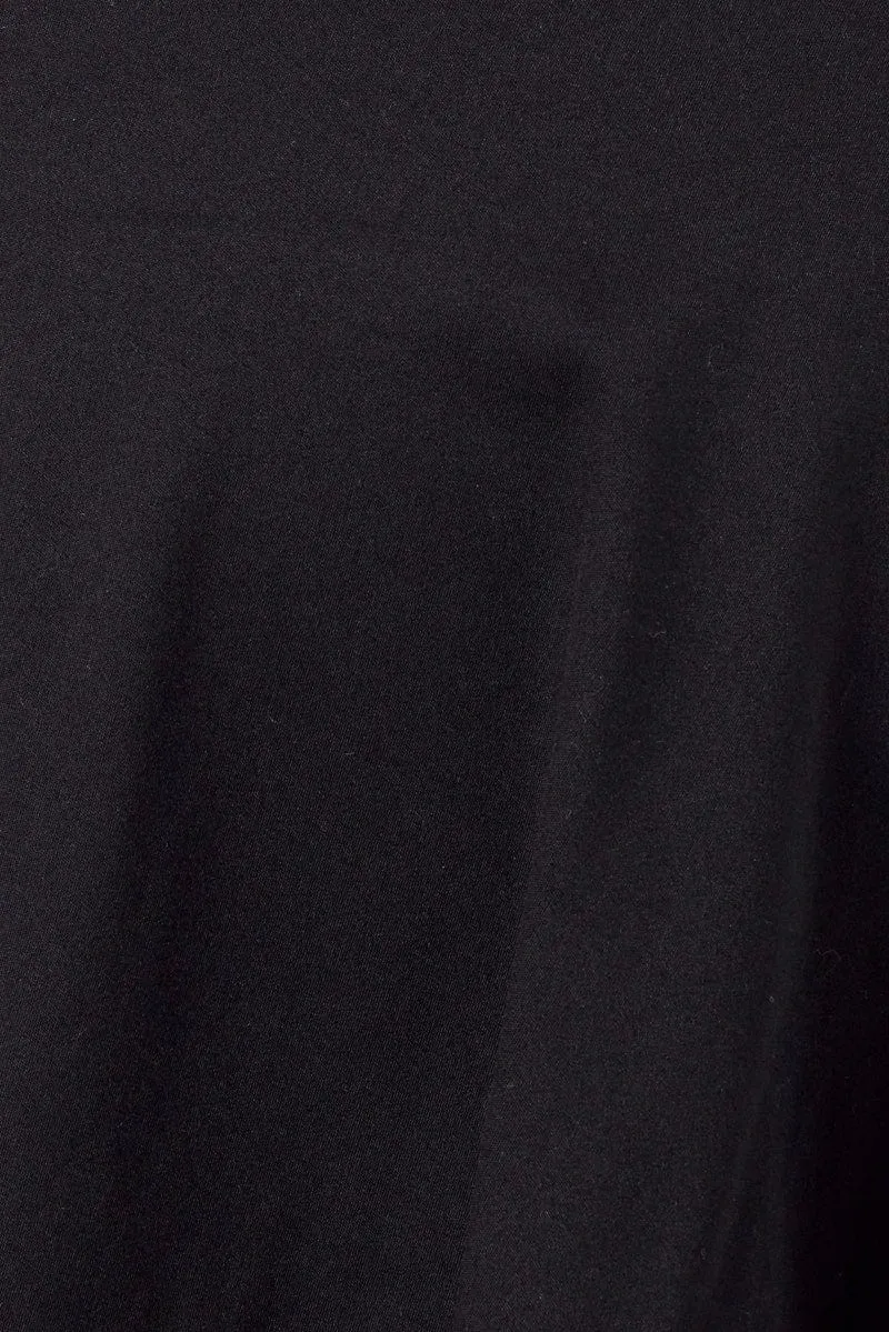 Black Flare Mini Skort Shorts Lining