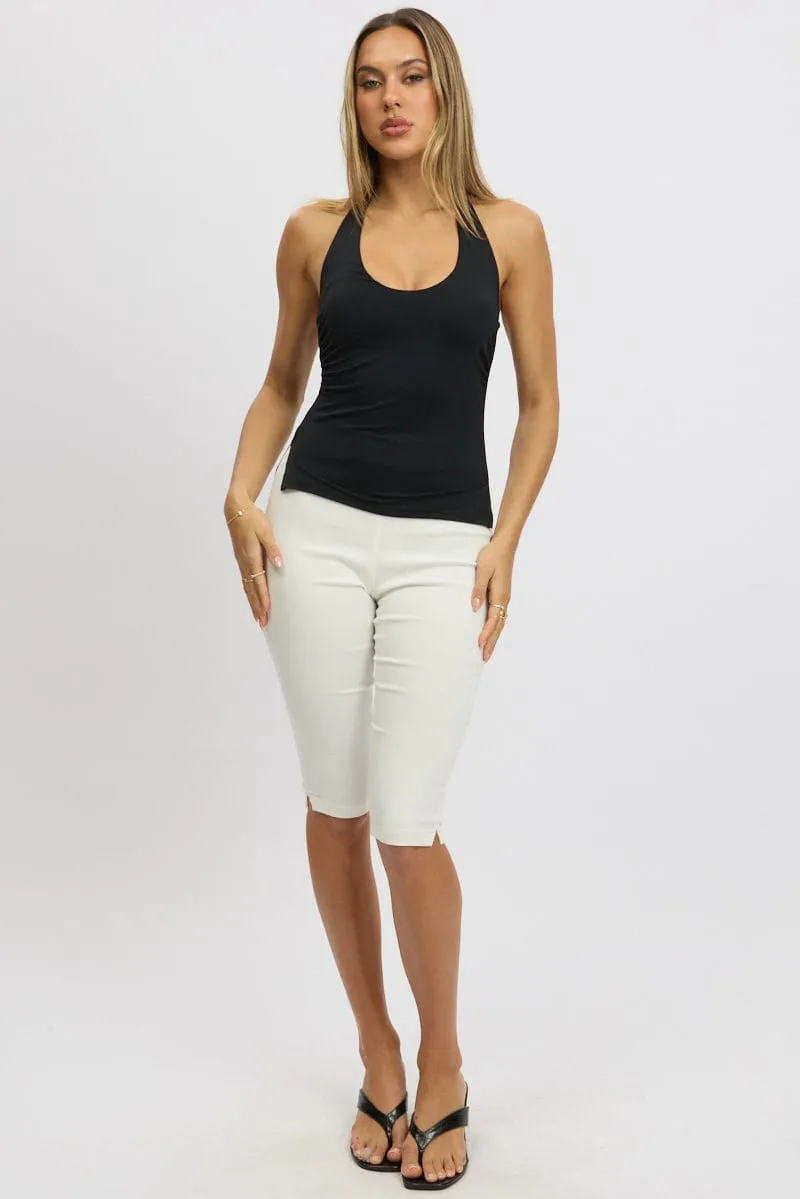 Black Halter Neck Top Sleeveless Supersoft