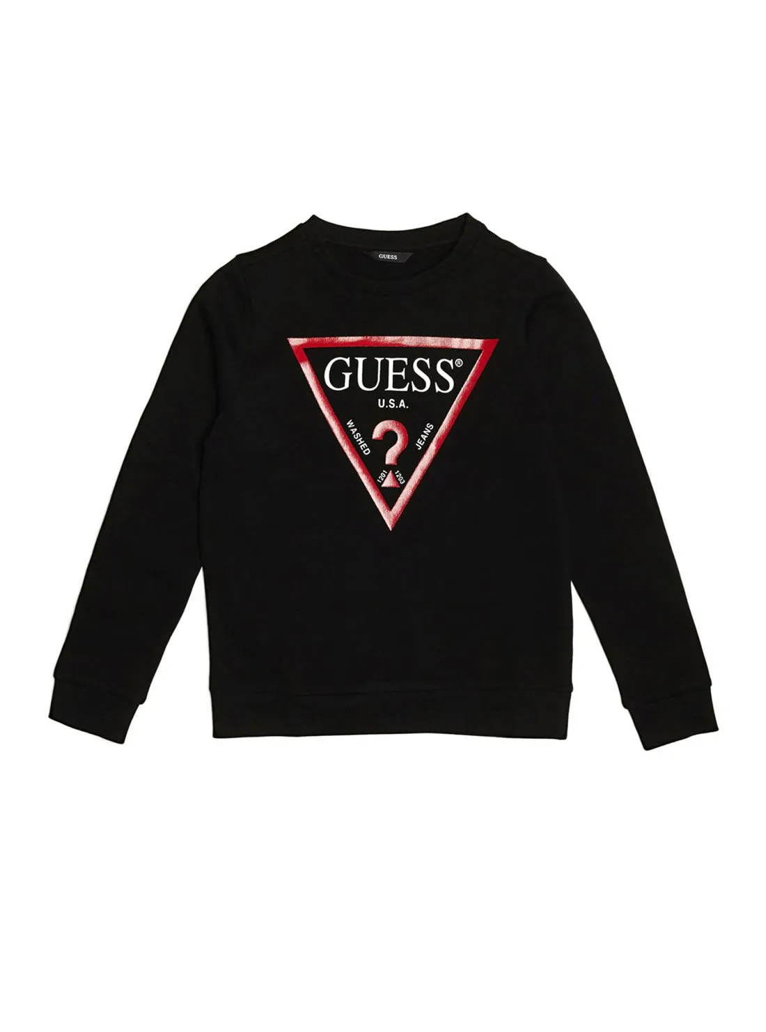 Black Long Sleeve Fleece Pullover Top (7-16)
