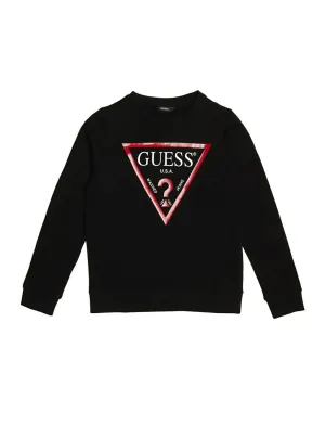 Black Long Sleeve Fleece Pullover Top (7-16)