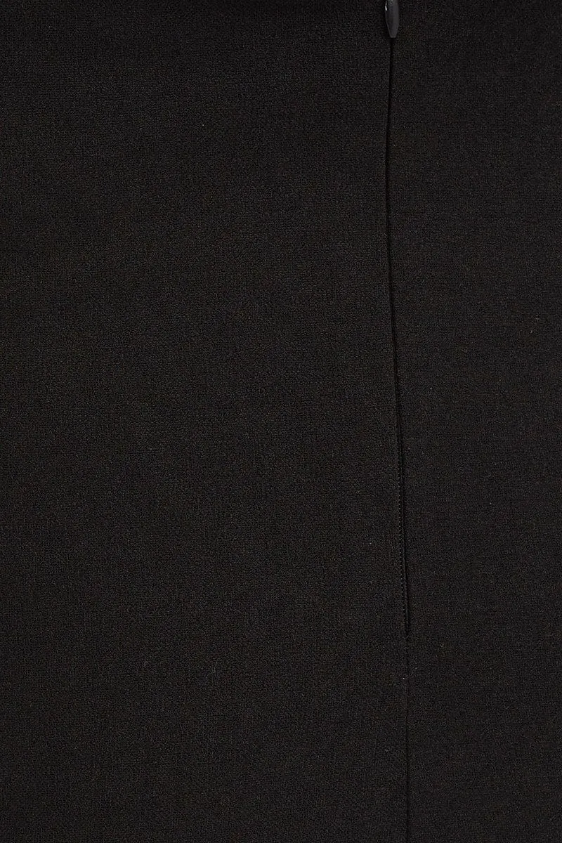 Black Mini Ponte Skirt