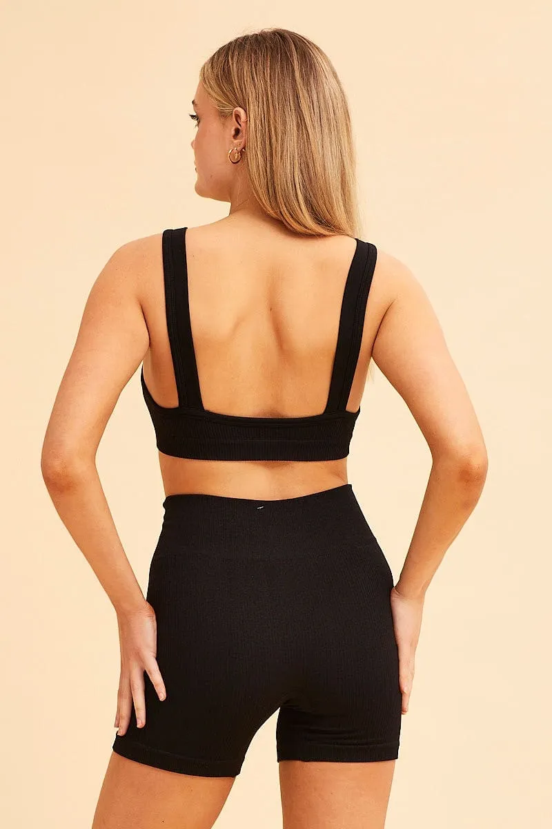 Black Nico Seamless Bike Short