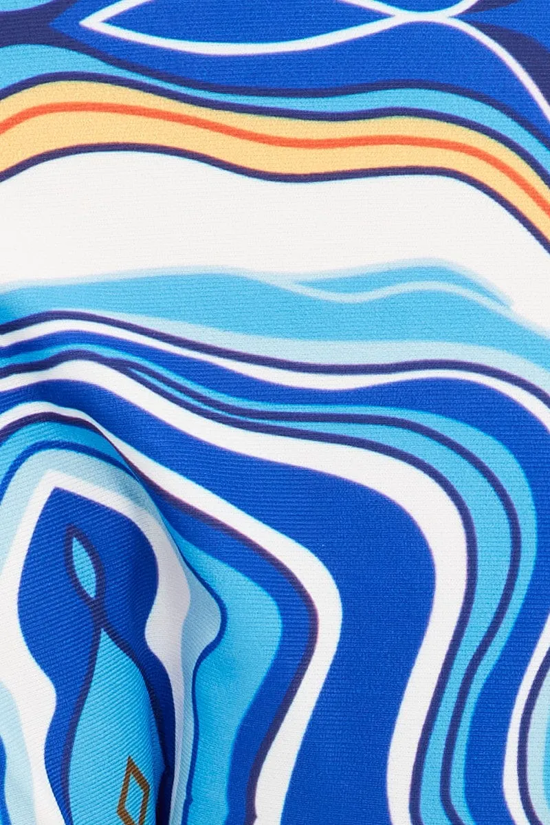 Blue Abstract Two Piece Bikini