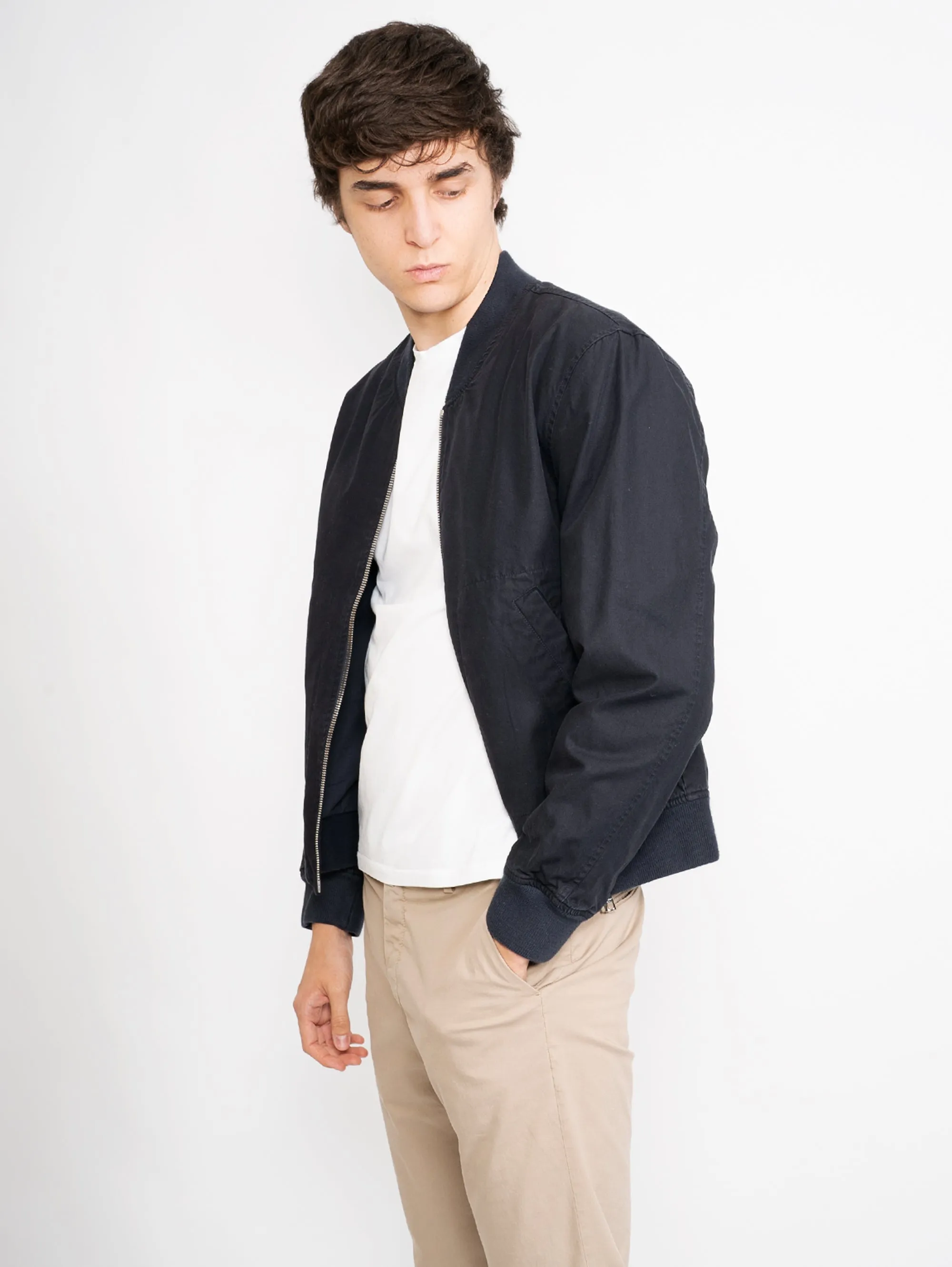 Blue Cotton Bomber