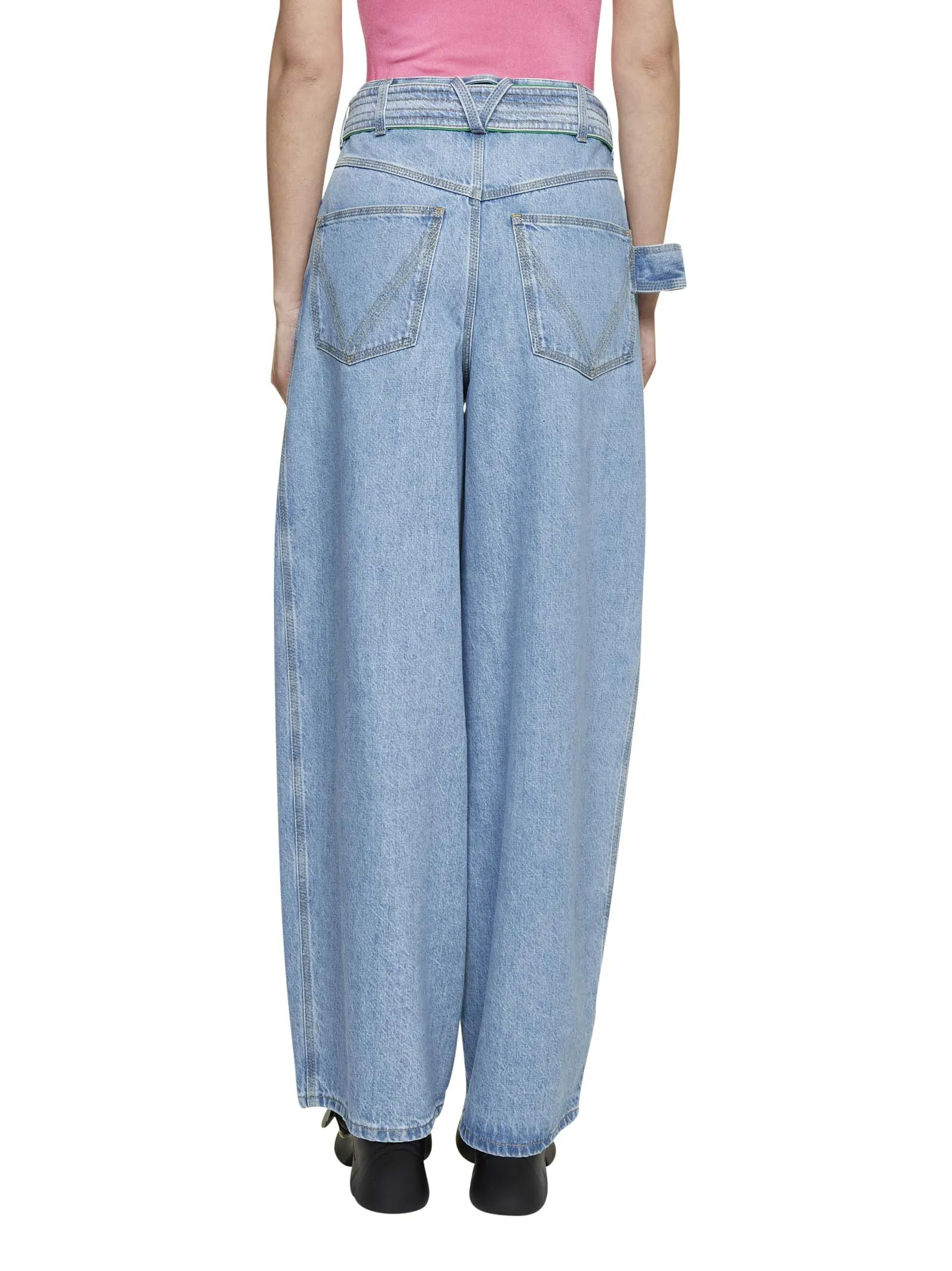 Bottega Veneta Belted Wide-Leg Jeans