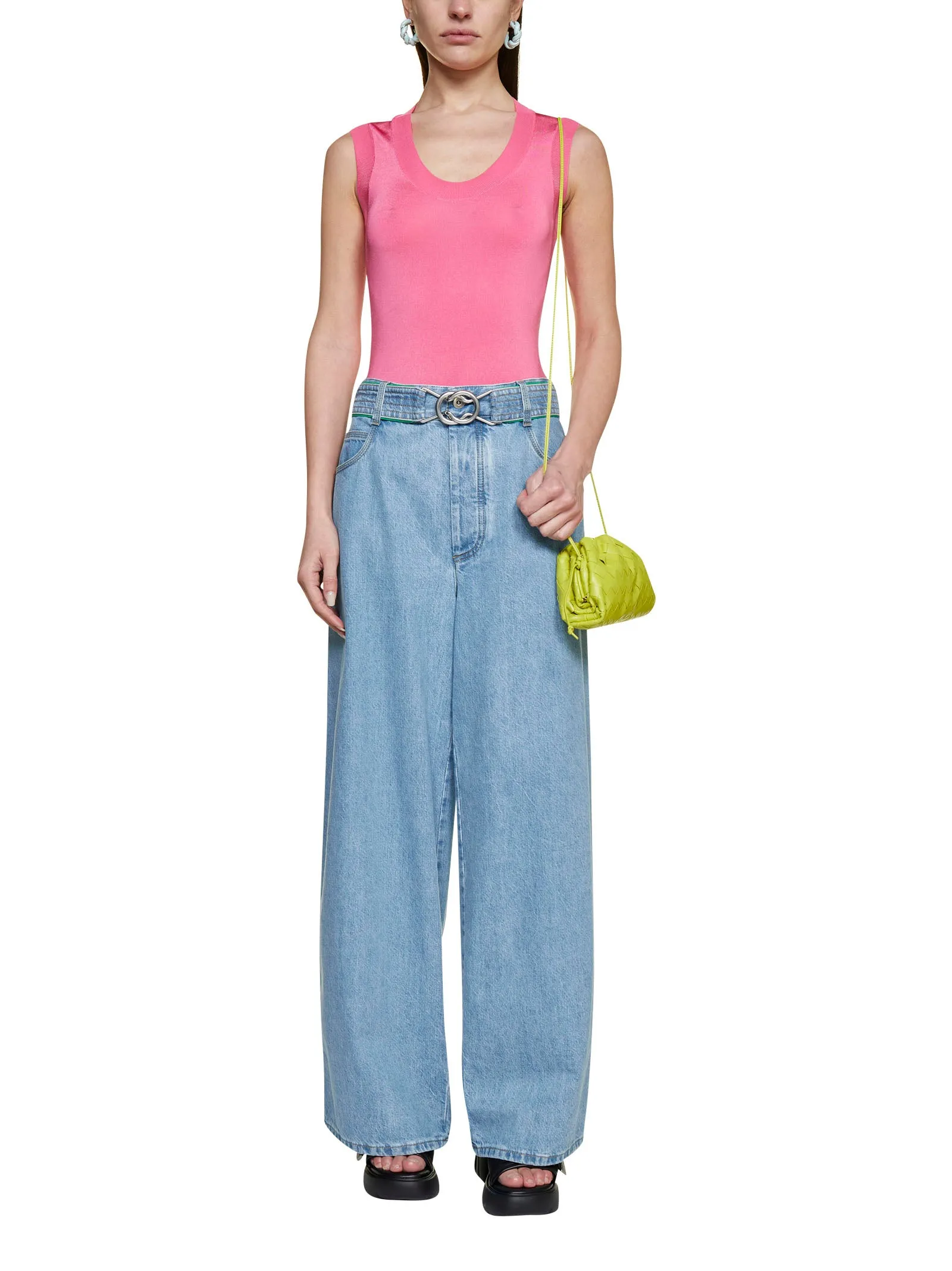 Bottega Veneta Belted Wide-Leg Jeans