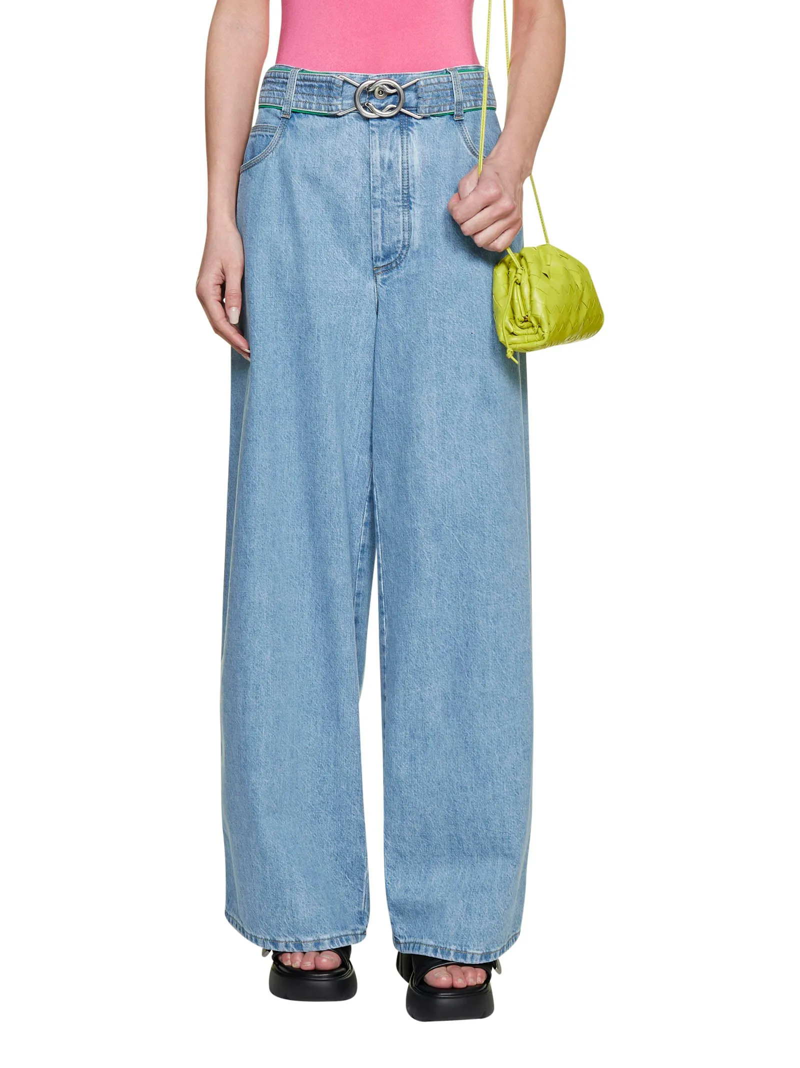 Bottega Veneta Belted Wide-Leg Jeans