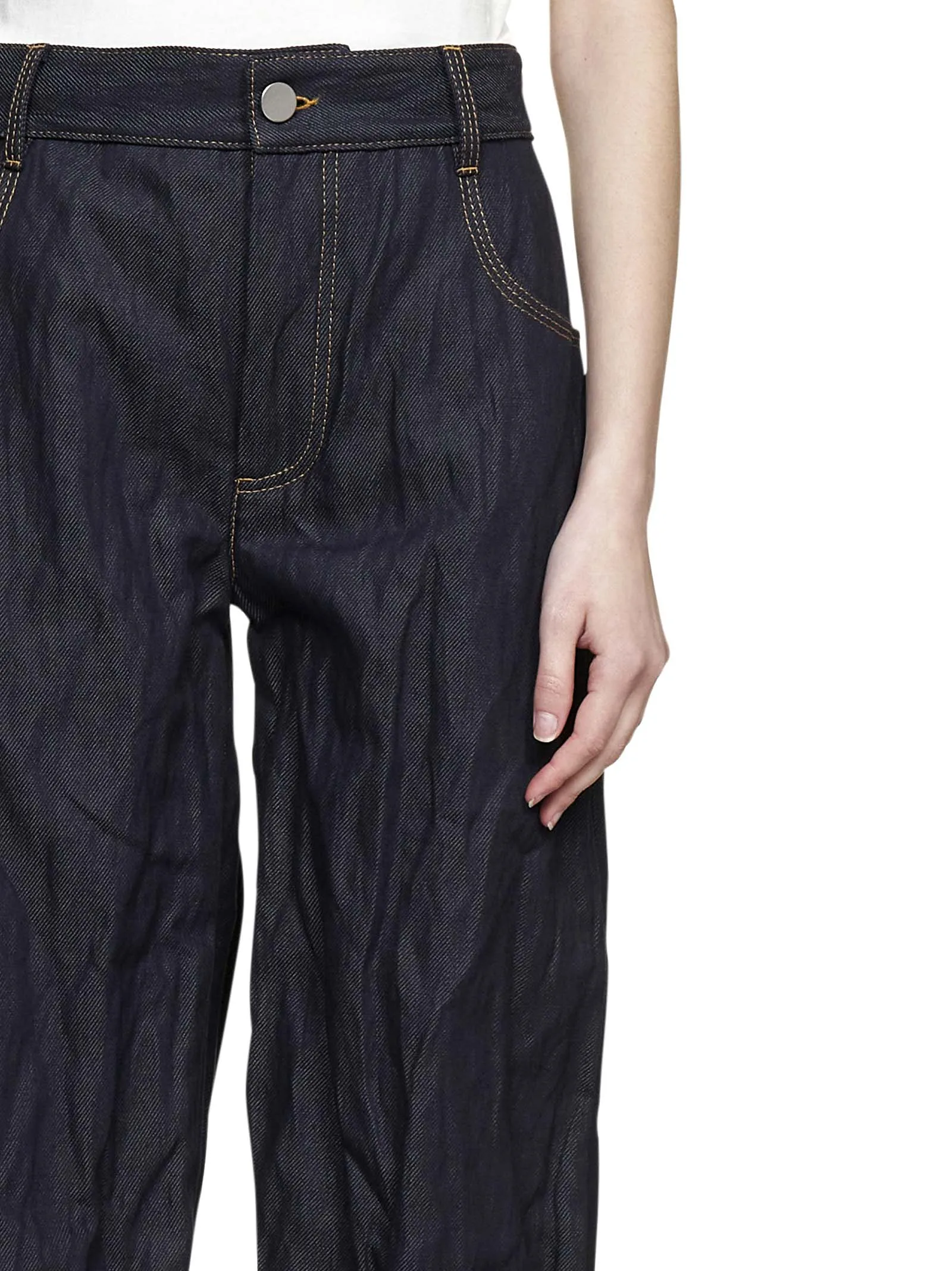 Bottega Veneta Wide Leg Twill Jeans
