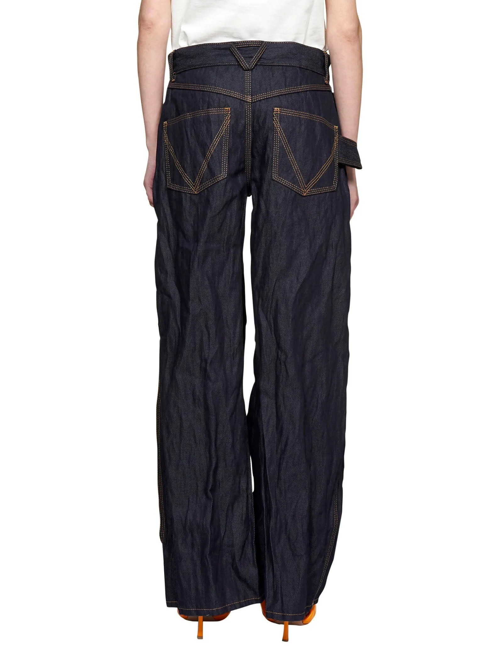 Bottega Veneta Wide Leg Twill Jeans