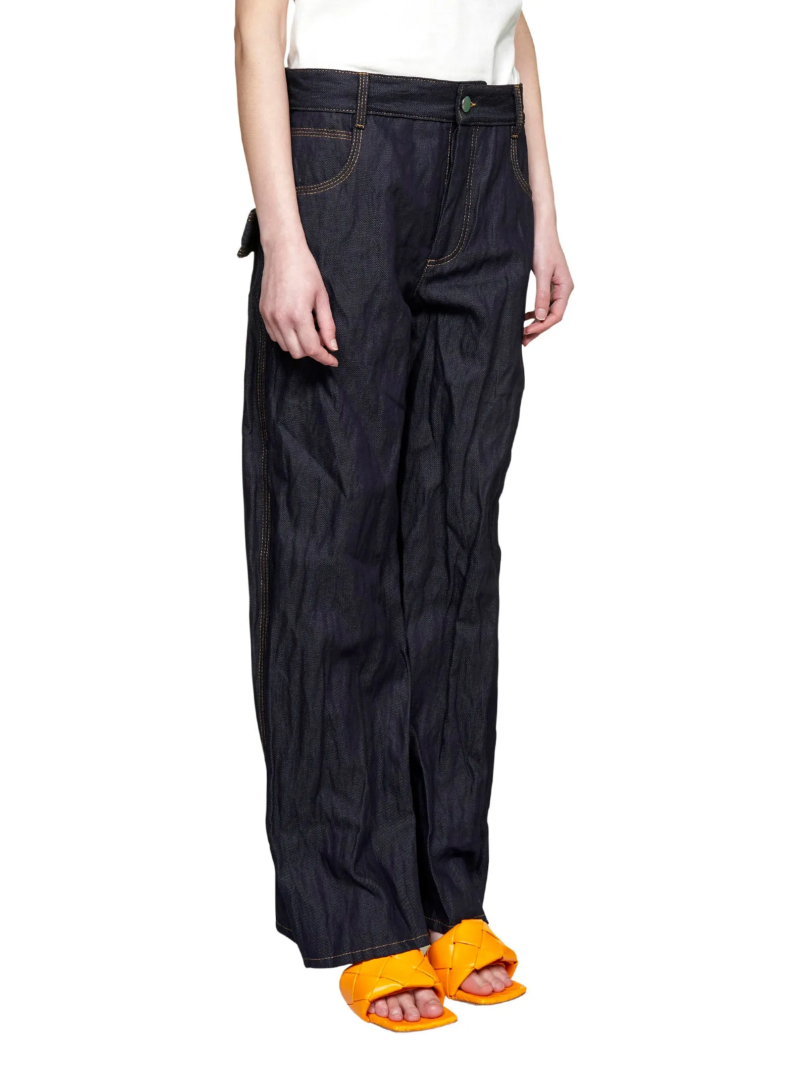 Bottega Veneta Wide Leg Twill Jeans