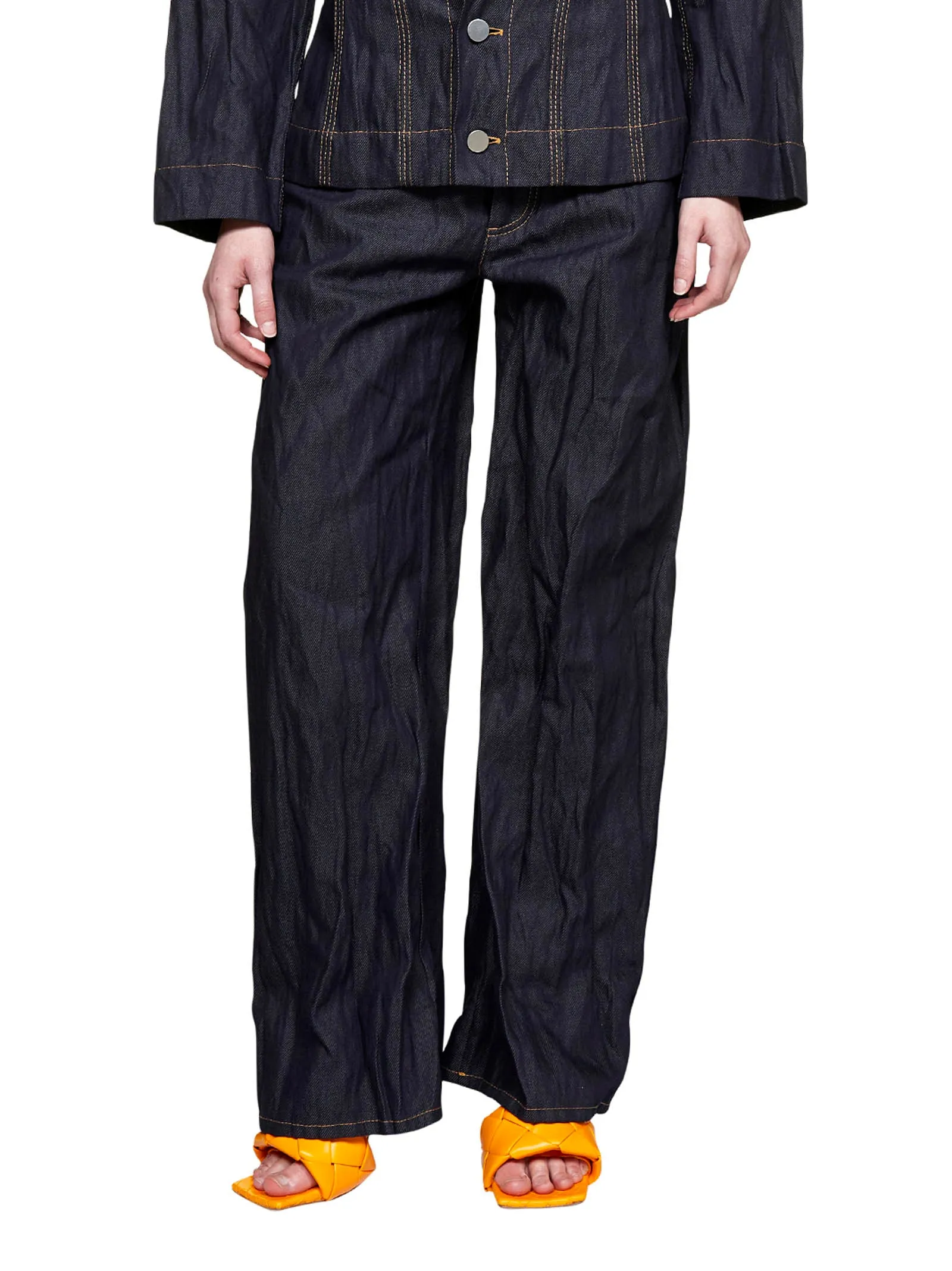 Bottega Veneta Wide Leg Twill Jeans