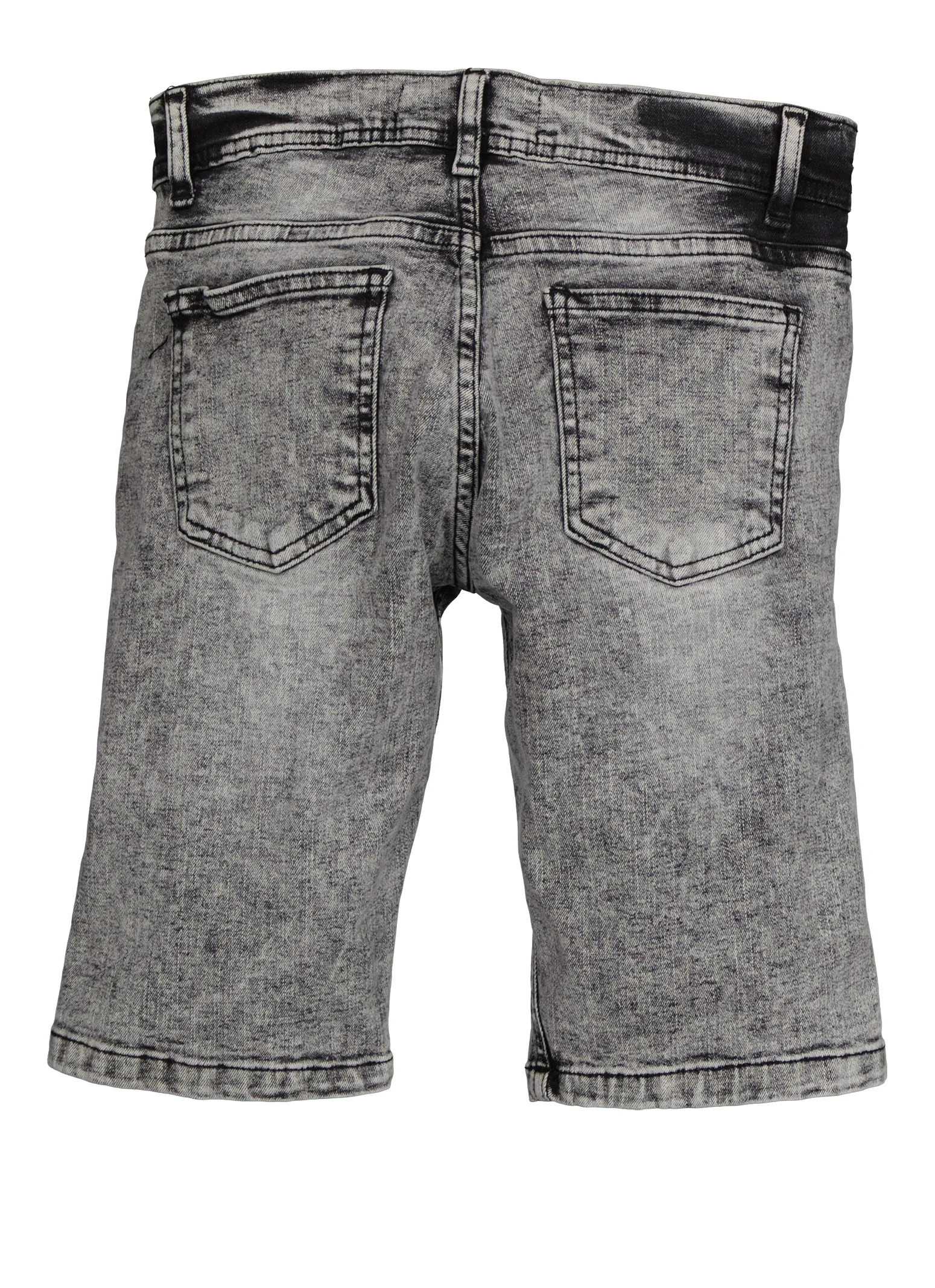 Boys Denim Acid Wash Distressed Bermuda Shorts