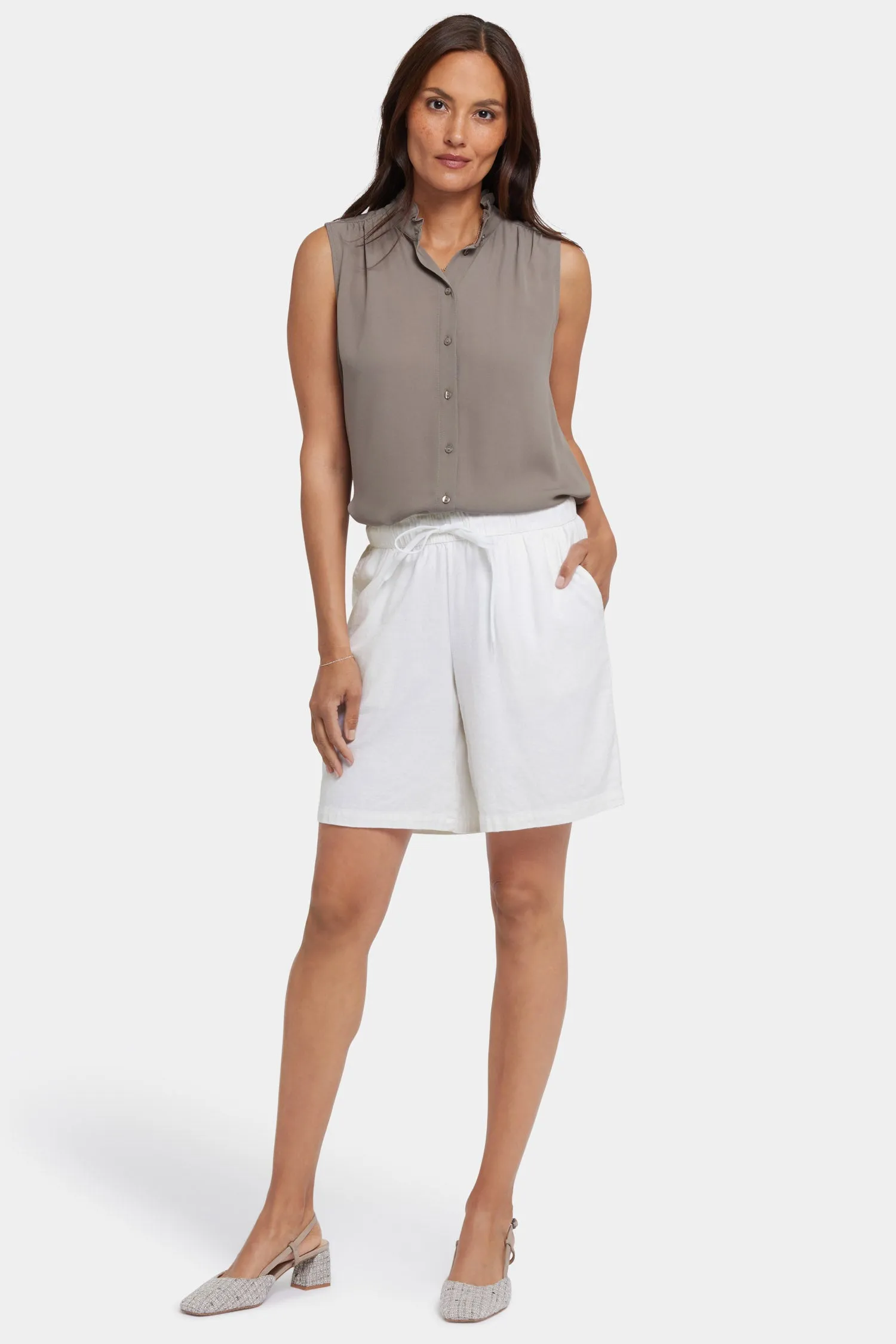 Breezy Bermuda Shorts - White