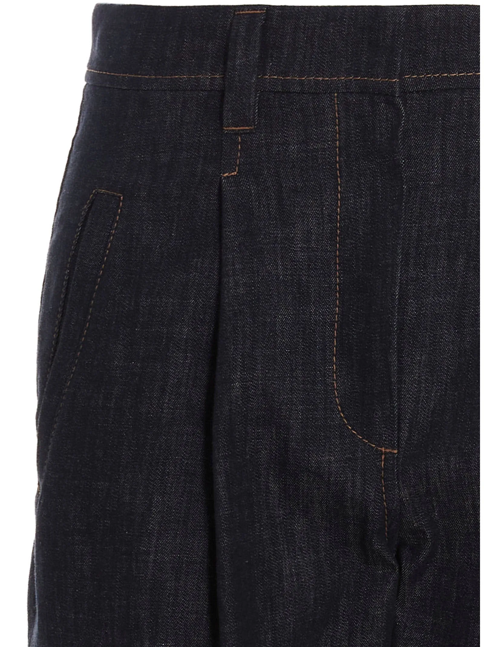 Brunello Cucinelli High Waist Tapered Leg Jeans