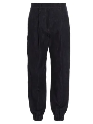 Brunello Cucinelli High Waist Tapered Leg Jeans
